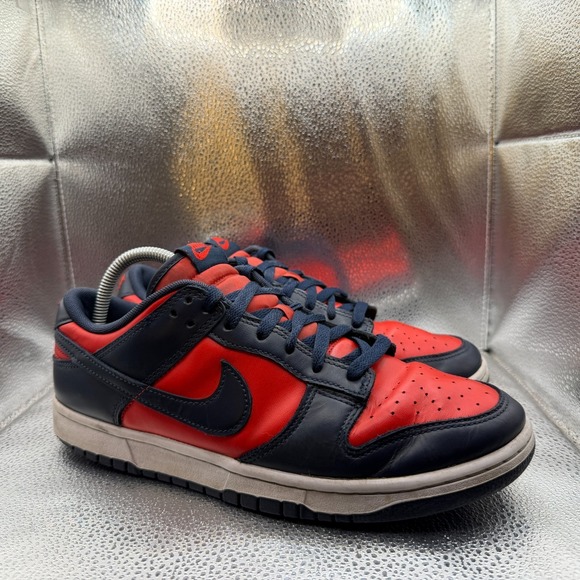 Nike Other - Size 10 Nike Dunk Retro 2024 Low Navy Red Obsidian Mens Sneakers DV0833-601